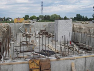Full height of East basement foundation wall