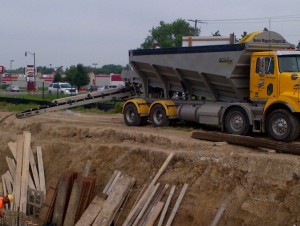 Stone arrives for around window wells