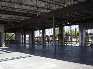 Concrete floor complete on main floor